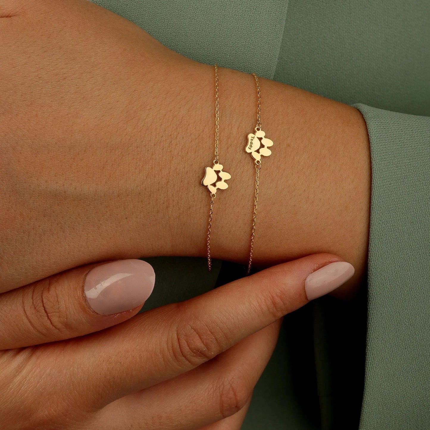 Personalized Paw Name Bracelet NostalgiaJewels