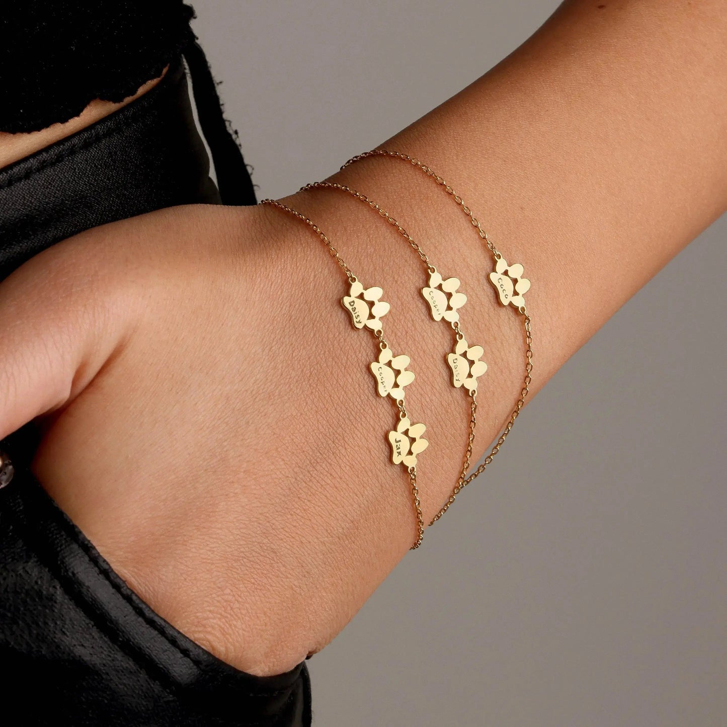 Personalized Paw Name Bracelet NostalgiaJewels