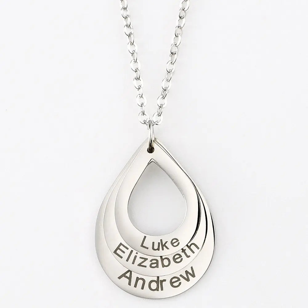 Personalized Drop Necklace with Names NostalgiaJewels