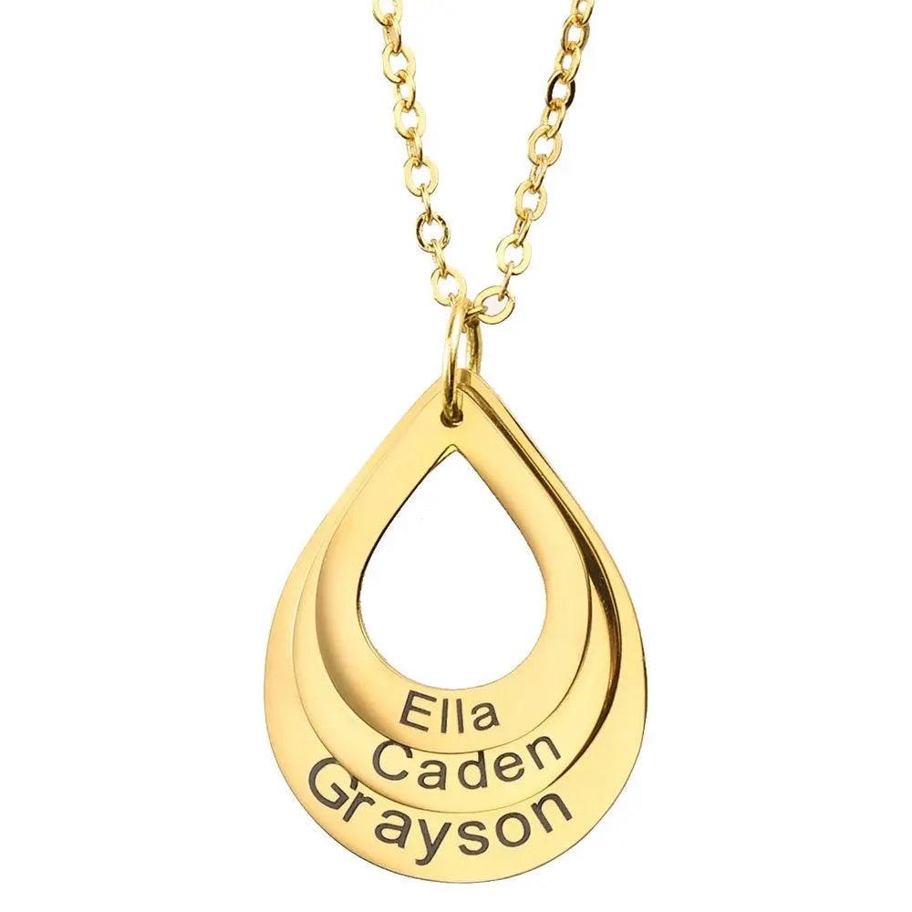Personalized Drop Necklace with Names NostalgiaJewels