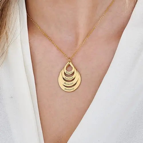 Personalized Drop Necklace with Names