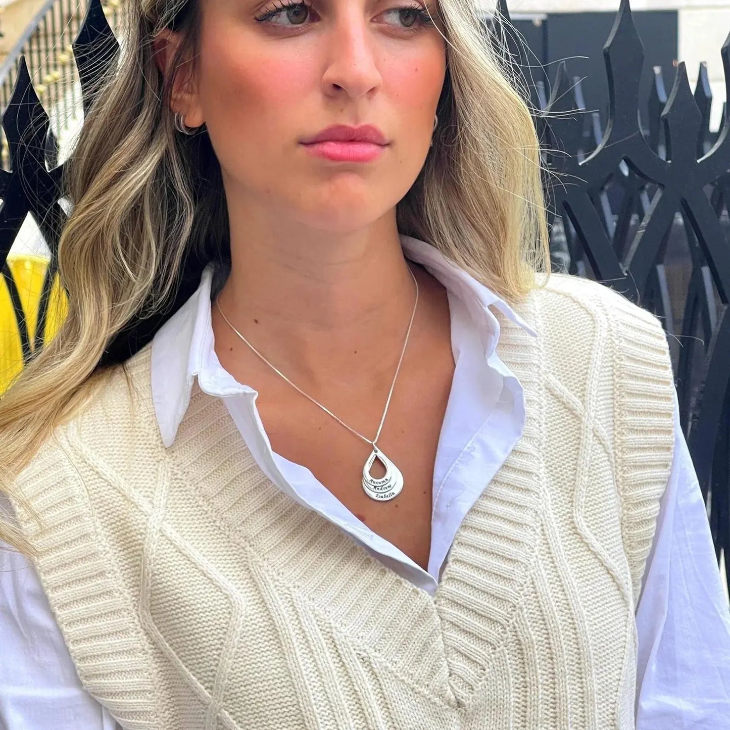 Personalized Drop Necklace with Names