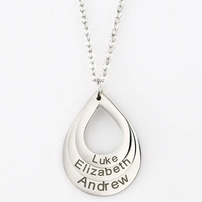 Personalized Drop Necklace with Names  NostalgiaJewels